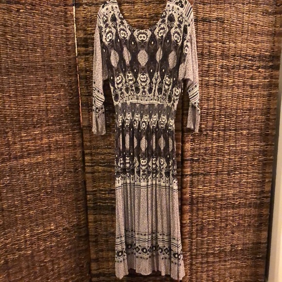 Free People Reversible midi dress in unique detailed pattern - Picture 3 of 8